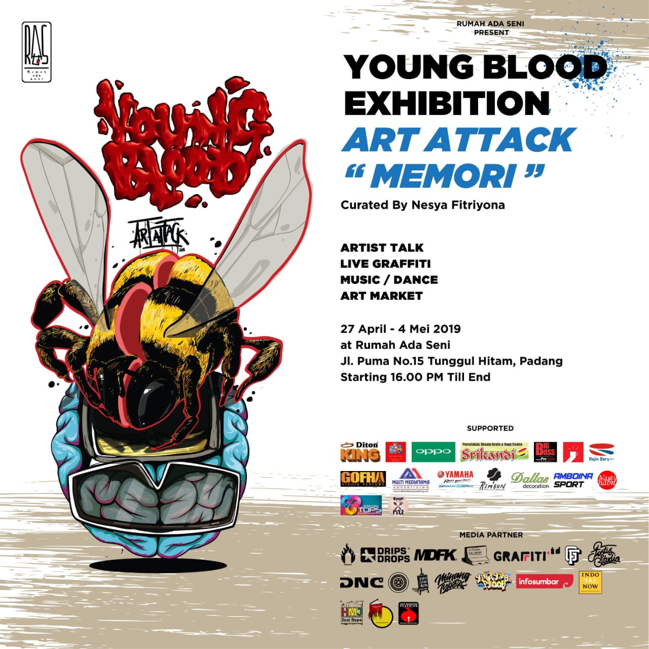 Pameran Rumah Ada Seni Young Blood Exhibition Art Attack Memori