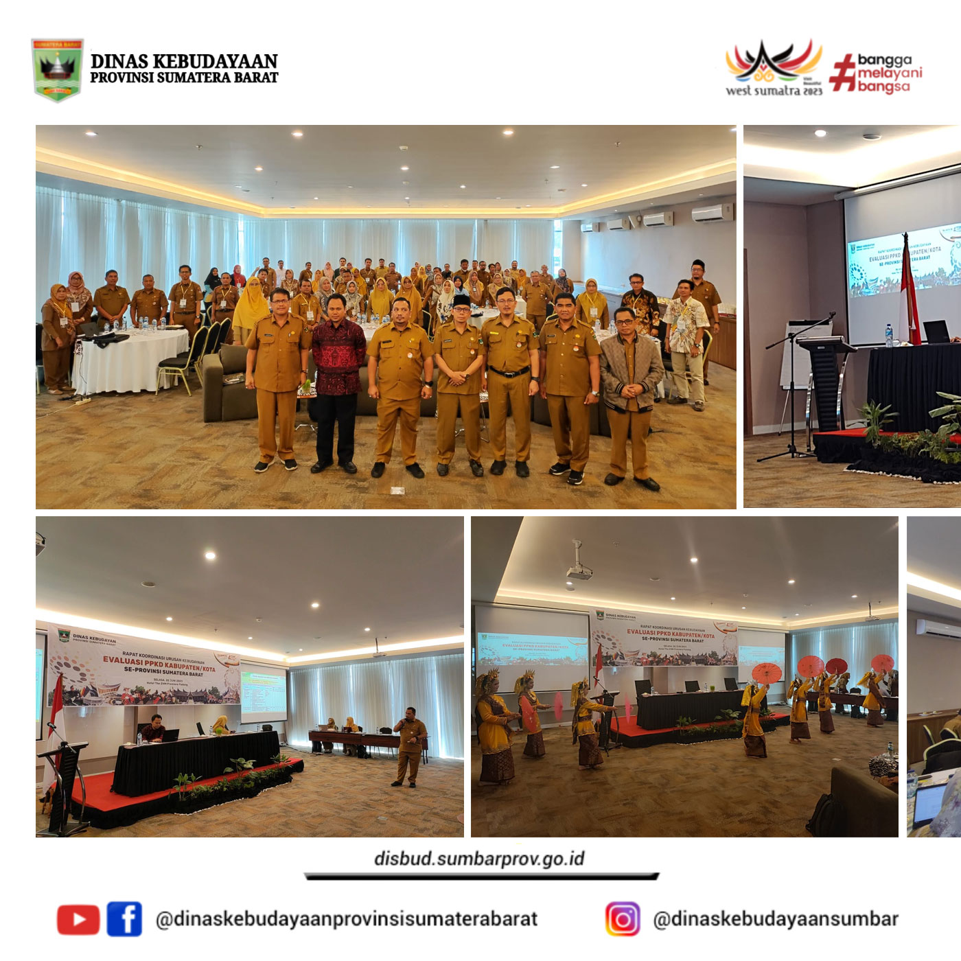 Rapat Koordinasi Evaluasi PPKD Kabupaten / Kota 20 Juni 2023 Bersama Dinas Yang Membidangi Urusan Kebudayaan Di Pemerintah Se-Provinsi Sumatera Barat